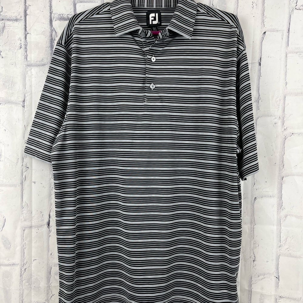 Footjoy striped golf polo no logos